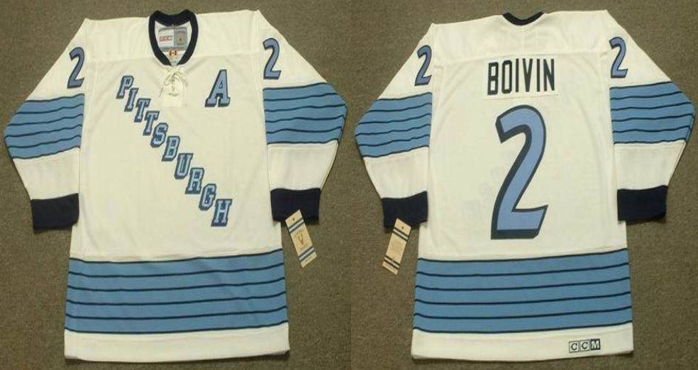 2019 Men Pittsburgh Penguins #2 Boivin White CCM NHL jerseys->pittsburgh penguins->NHL Jersey